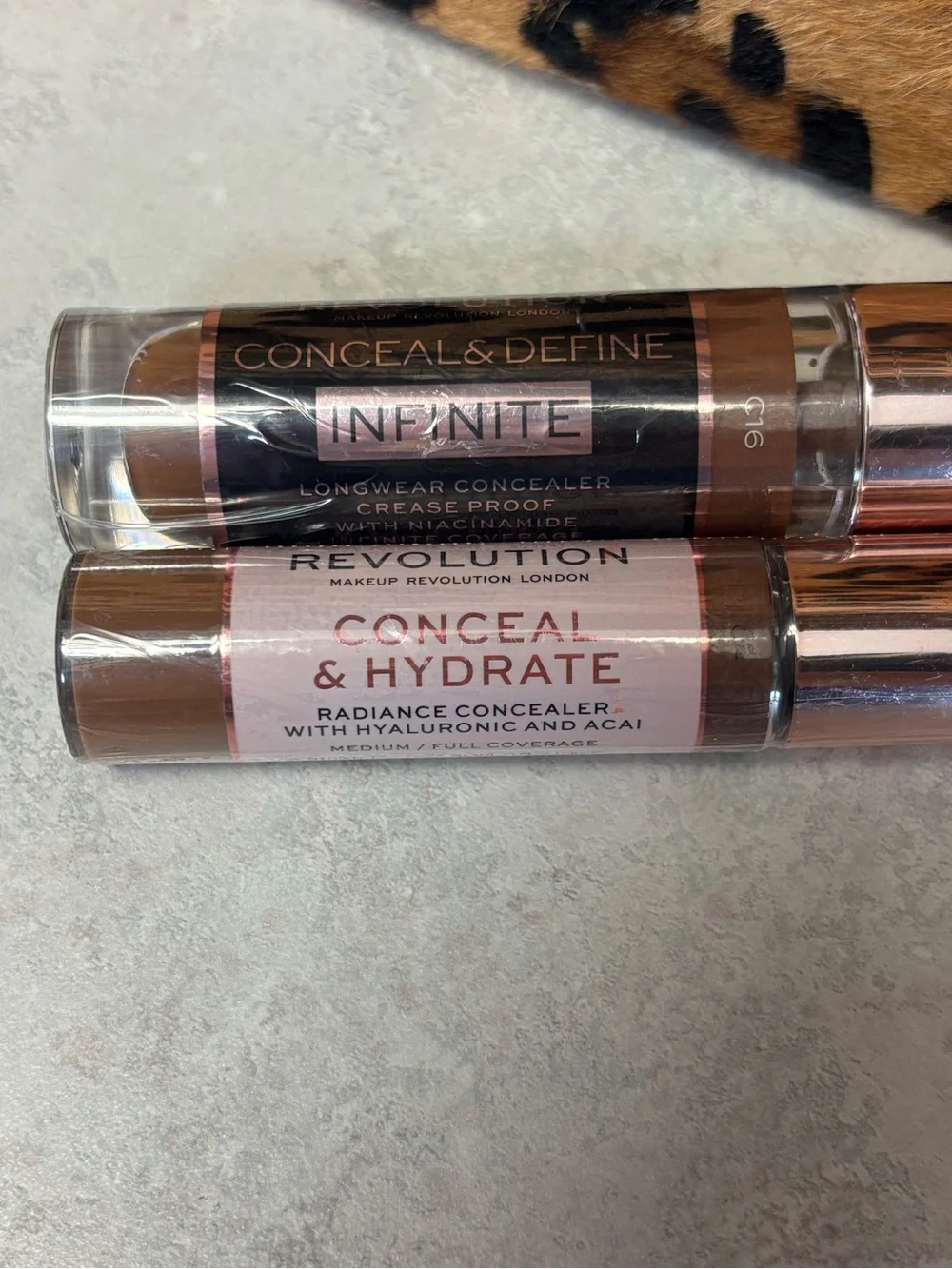 Revolution Conceal & Define Infinite Concealer — Med Brown (C16) & (C14) - NWT
